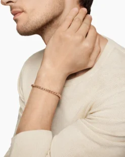 Box Chain Bracelet 18K Rose Gold, 5mm
