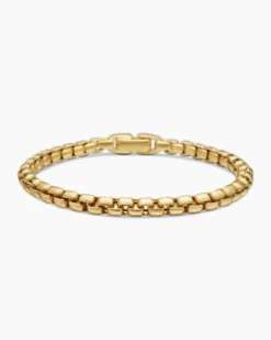 Box Chain Bracelet 18K Yellow Gold, 5mm