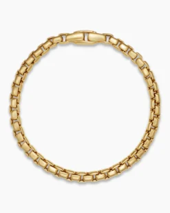 Box Chain Bracelet 18K Yellow Gold, 5mm