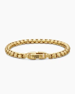 Box Chain Bracelet 18K Yellow Gold, 5mm
