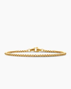 Box Chain Bracelet 18K Yellow Gold, 2.7mm