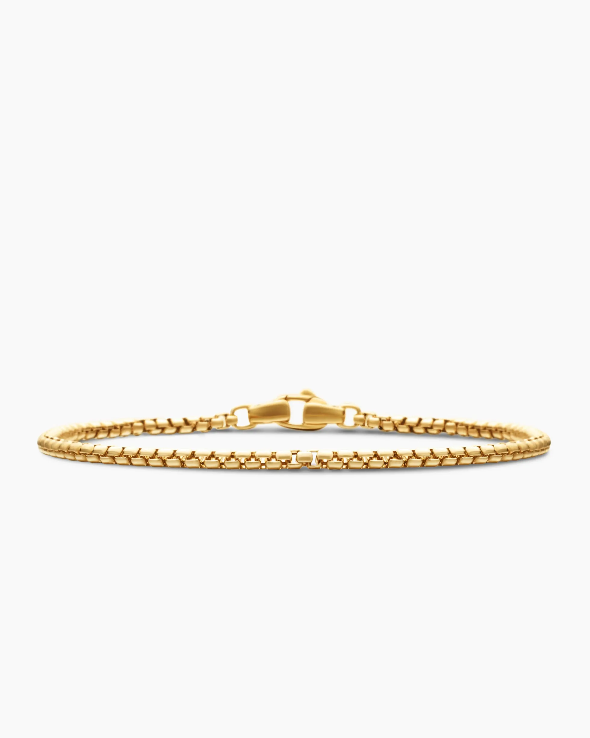Box Chain Bracelet 18K Yellow Gold, 2.7mm