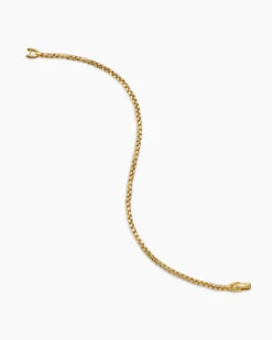 Box Chain Bracelet 18K Yellow Gold, 2.7mm