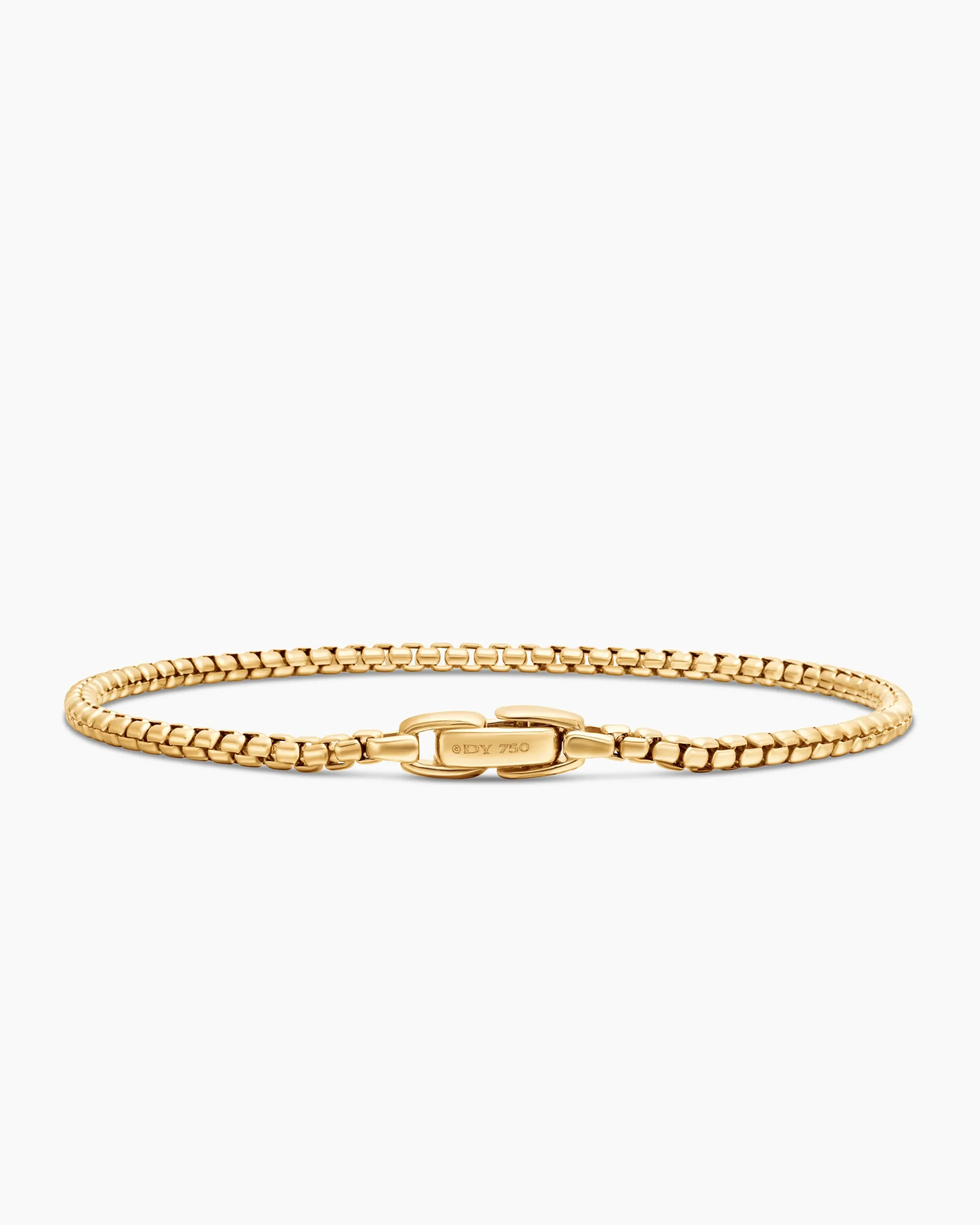 Box Chain Bracelet 18K Yellow Gold, 2.7mm