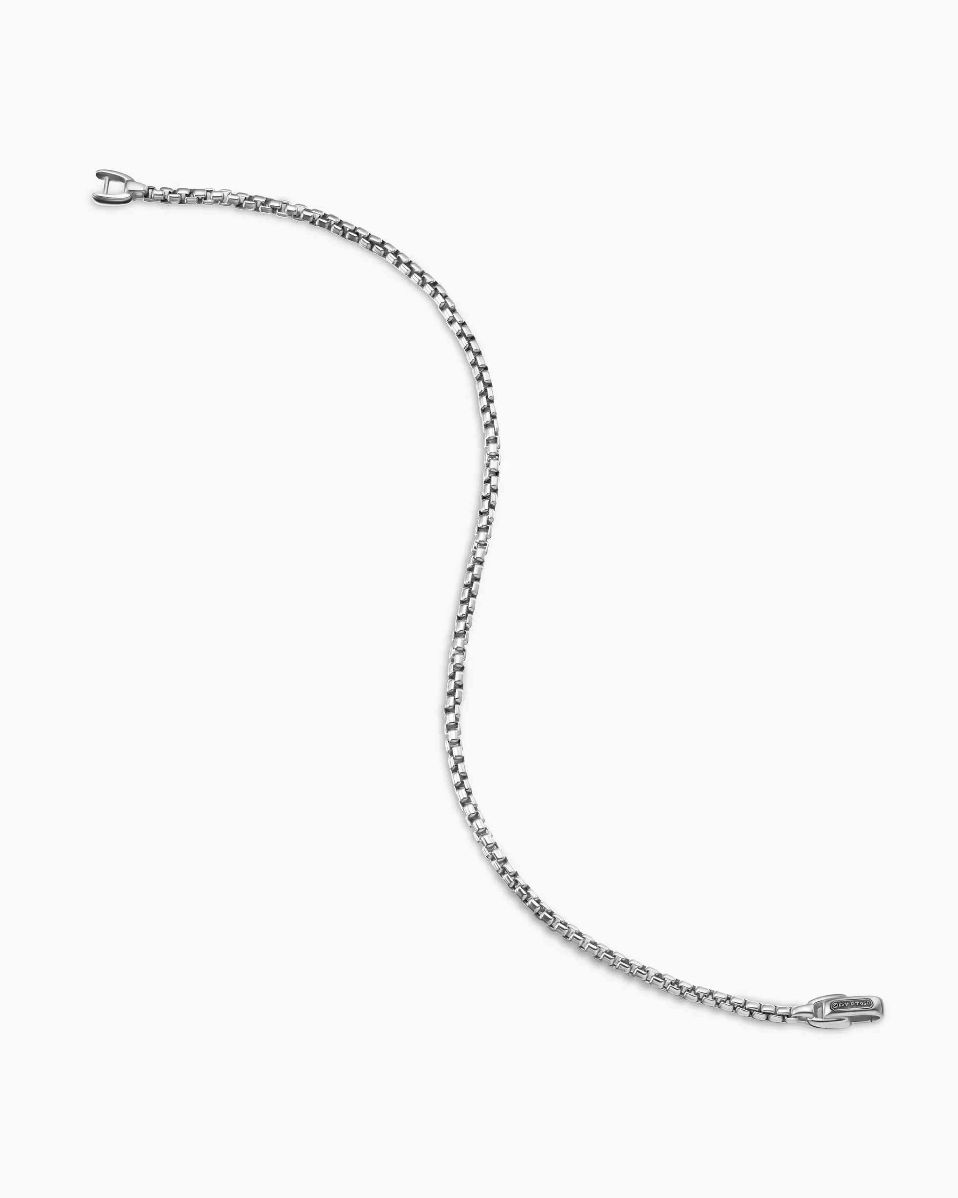 Box Chain Bracelet Platinum, 2.7mm