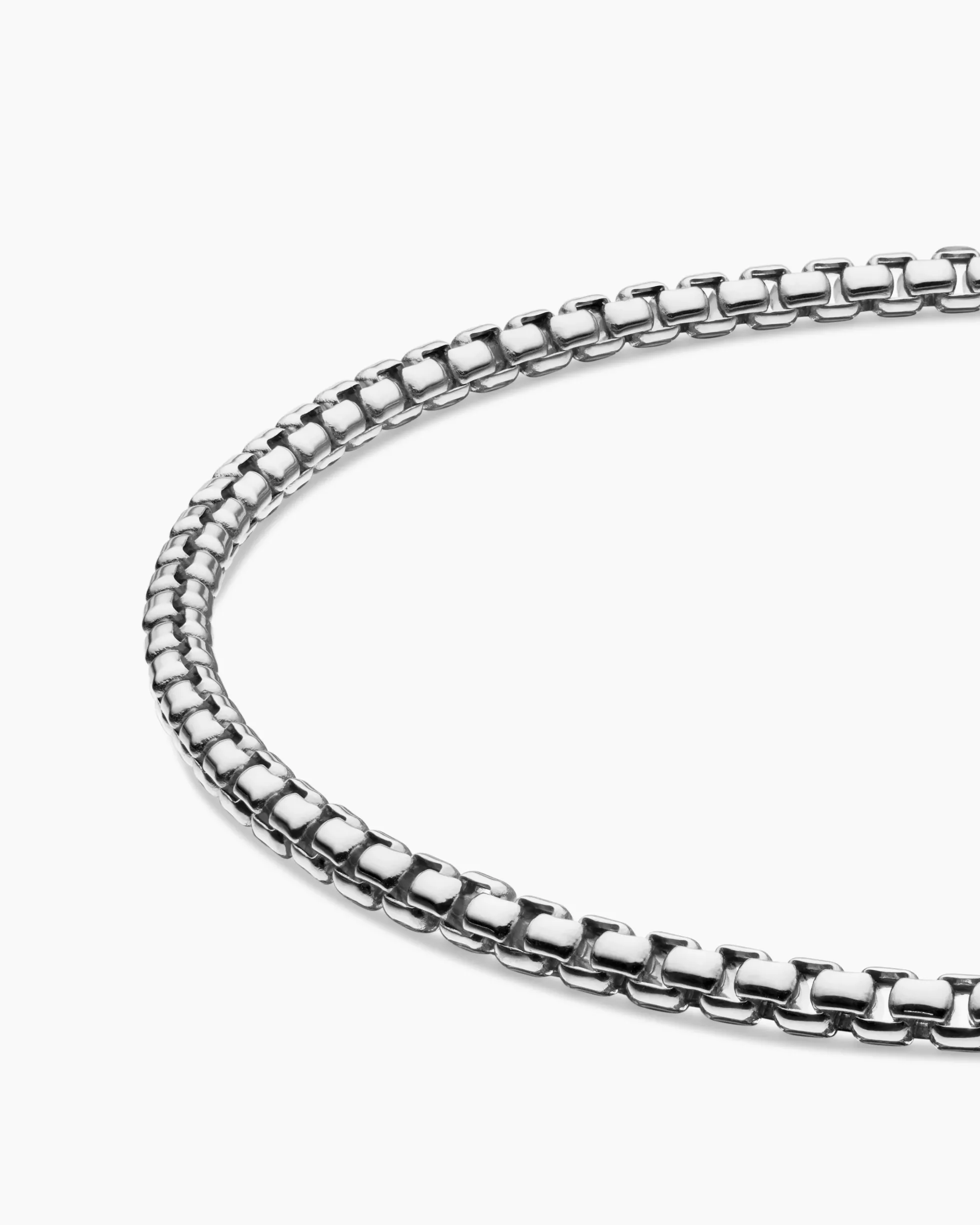 Box Chain Bracelet Platinum, 2.7mm