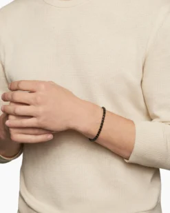 Box Chain Bracelet Stainless Steel with 14K Yellow Gold, 5mm