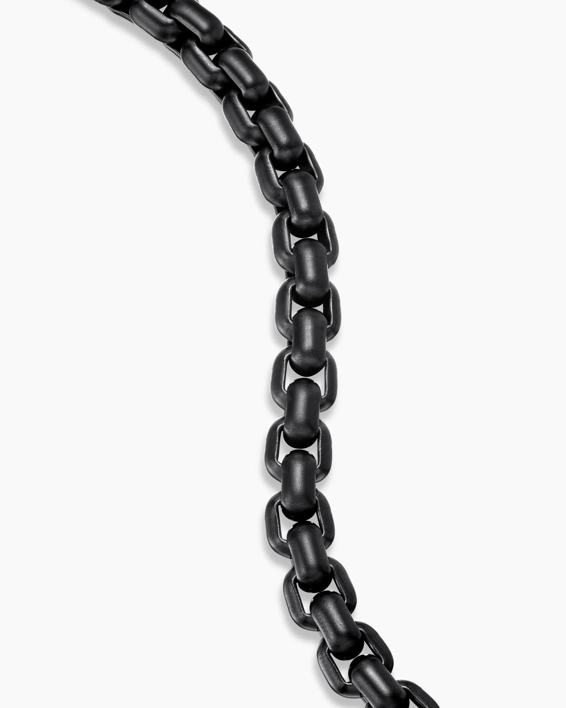Box Chain Bracelet Stainless Steel and Sterling Silver, 7.3mm