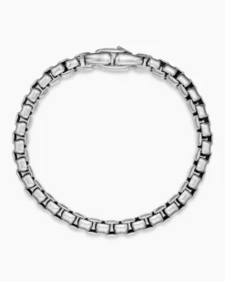 Box Chain Bracelet Sterling Silver, 5mm