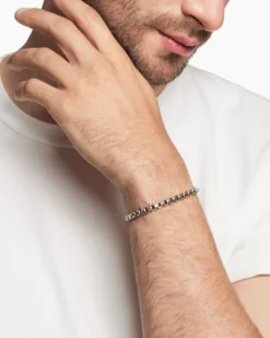 Box Chain Bracelet Sterling Silver, 5mm