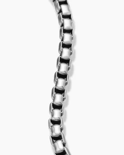Box Chain Bracelet Sterling Silver, 5mm