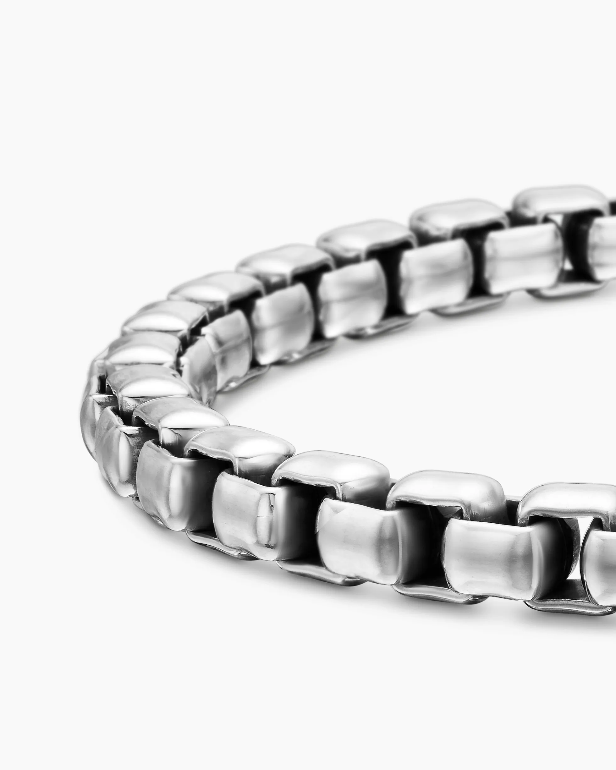 Box Chain Bracelet Sterling Silver, 5mm