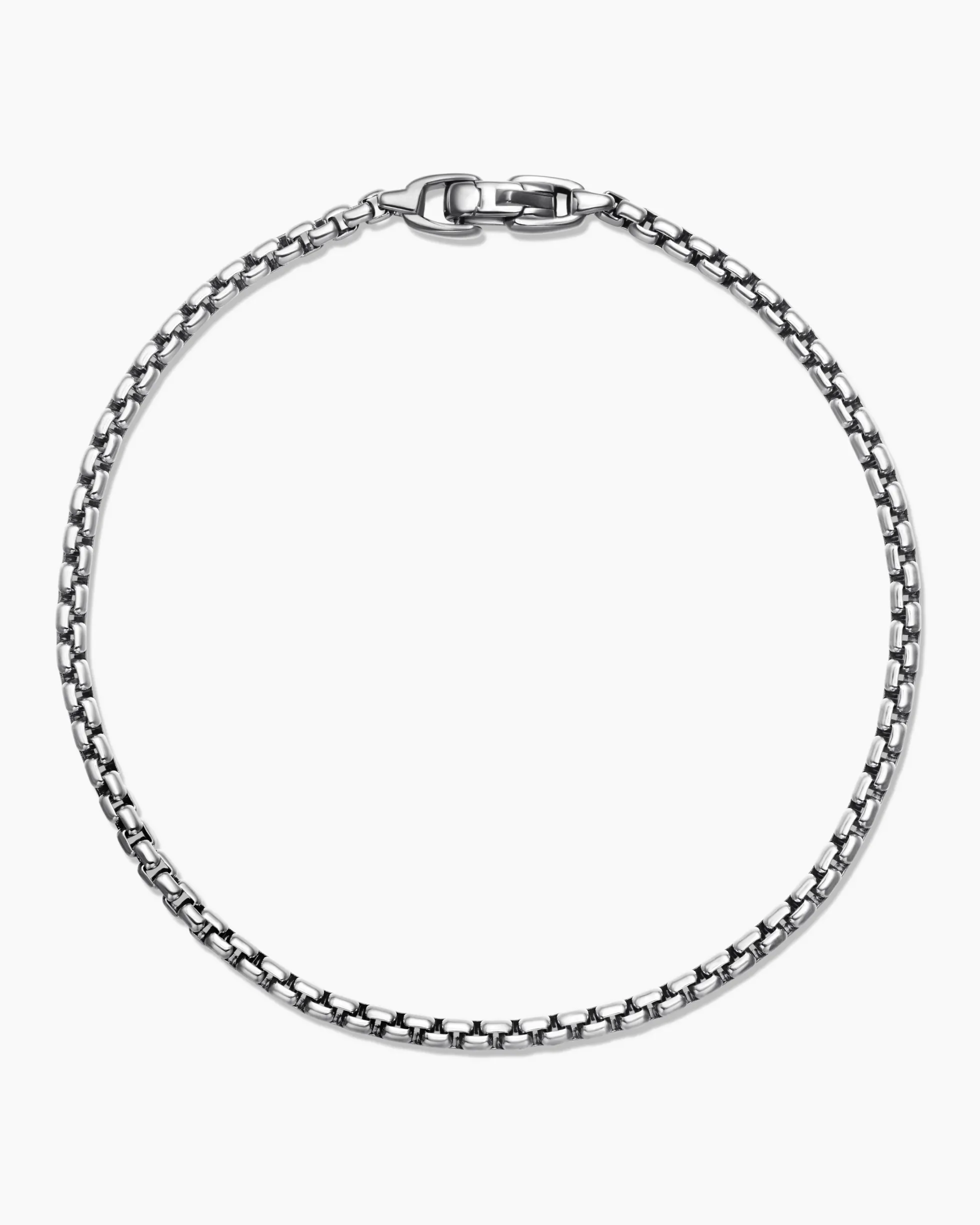Box Chain Bracelet Sterling Silver, 2.7mm