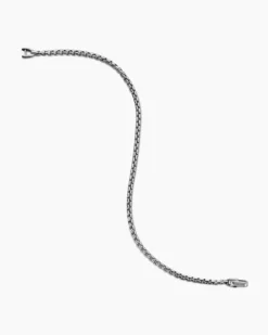 Box Chain Bracelet Sterling Silver, 2.7mm