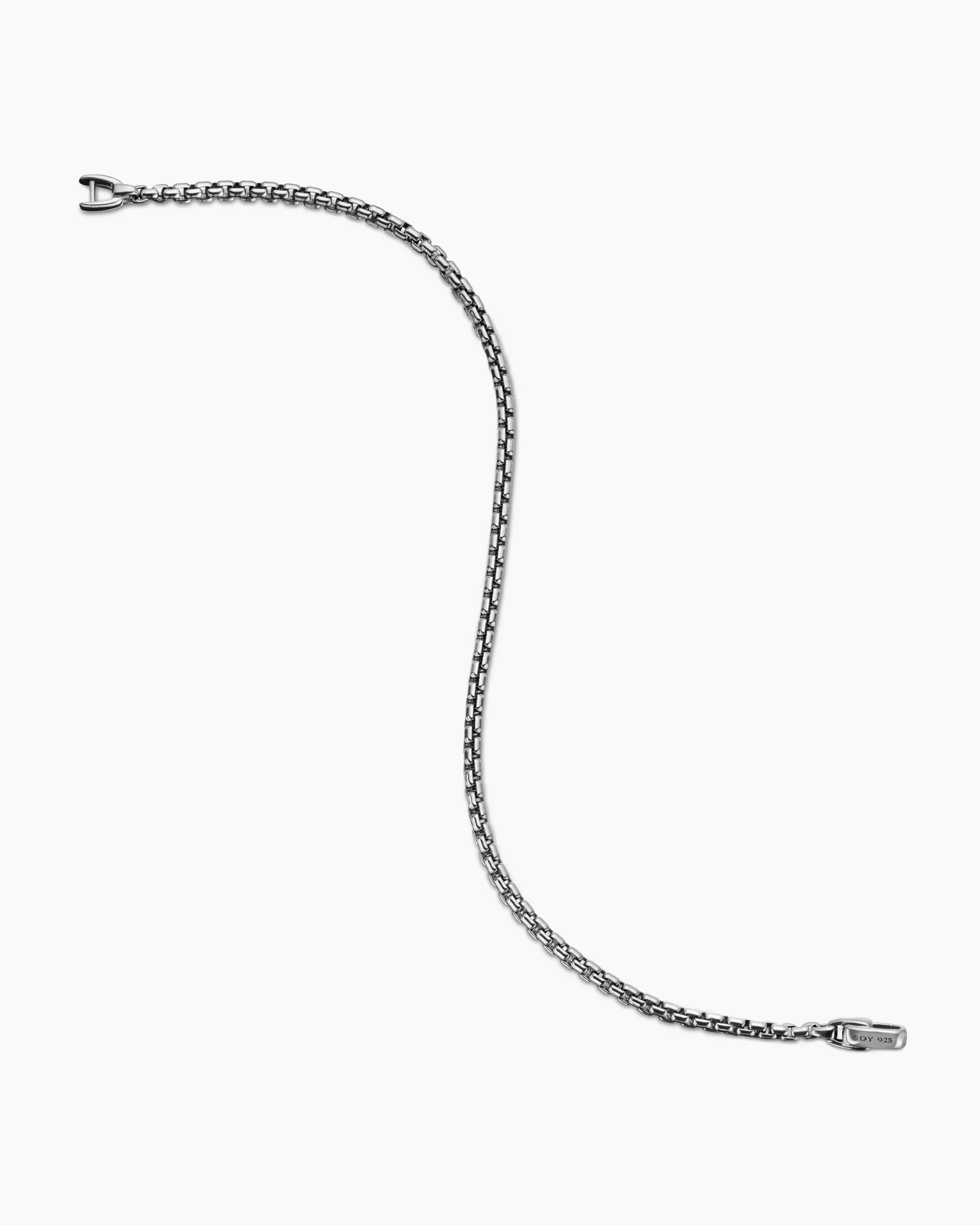 Box Chain Bracelet Sterling Silver, 2.7mm