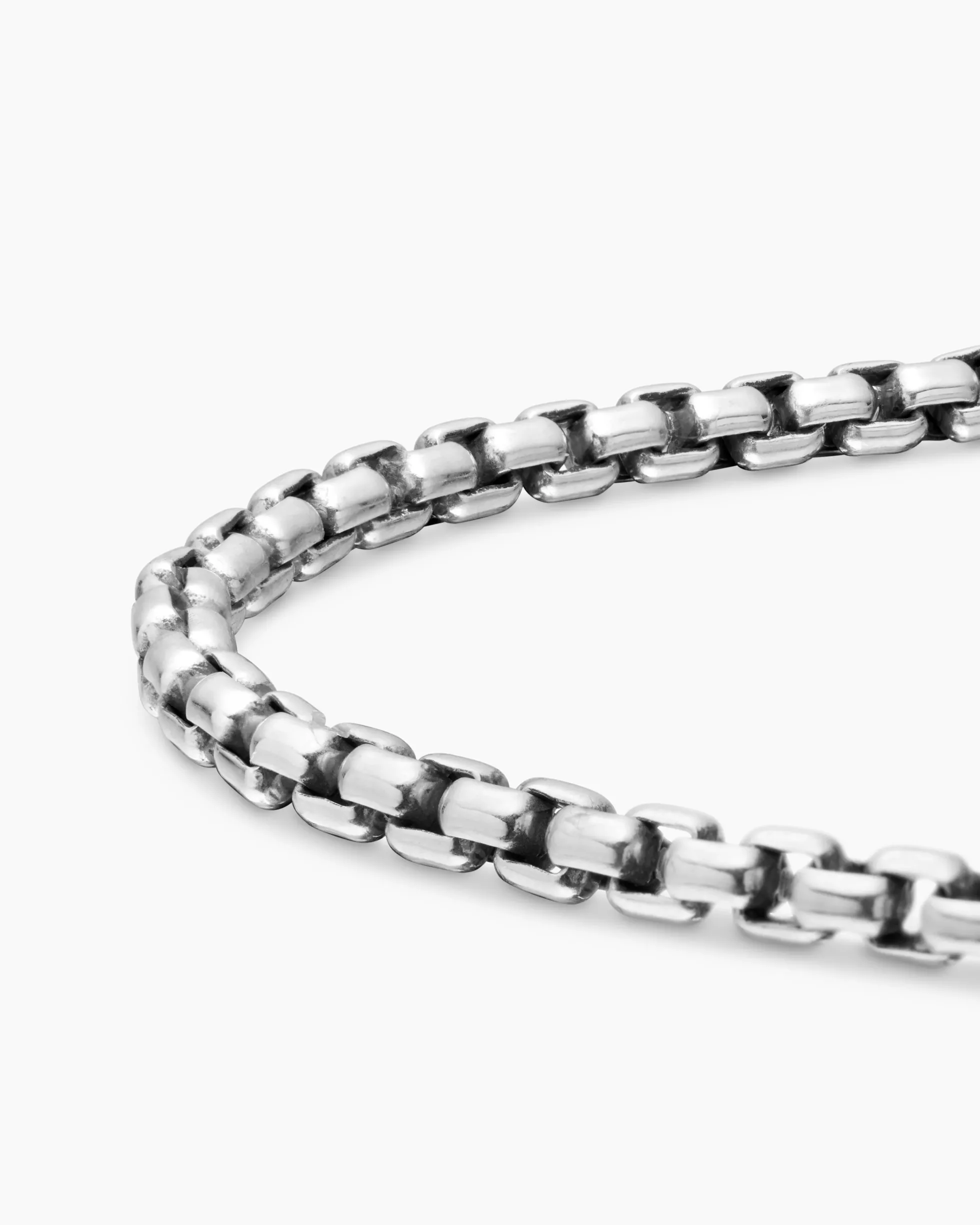 Box Chain Bracelet Sterling Silver, 2.7mm