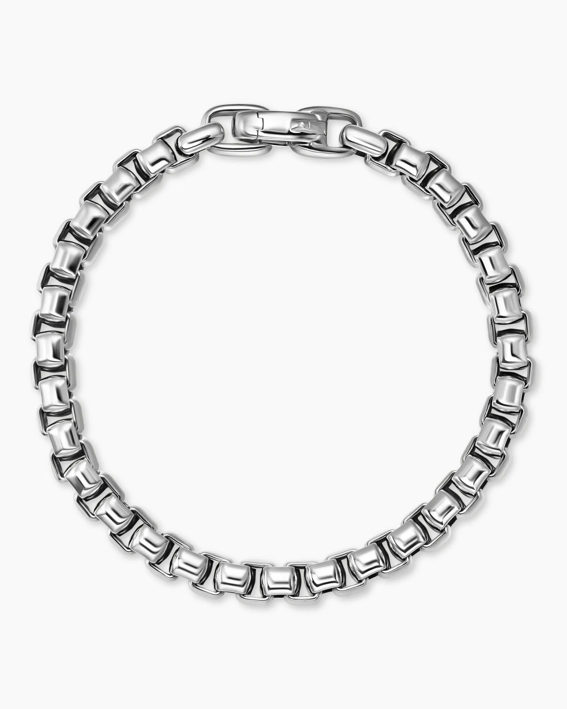 Box Chain Bracelet Sterling Silver, 7.3mm