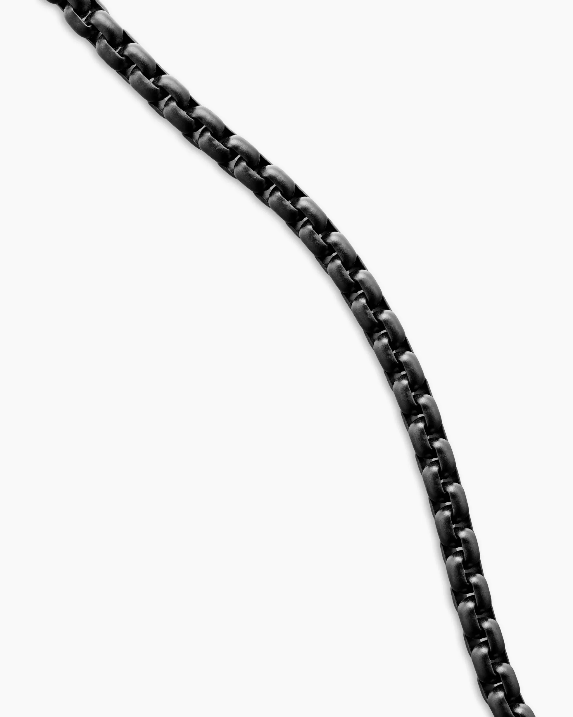 Box Chain Necklace Darkened Stainless Steel, 4mm