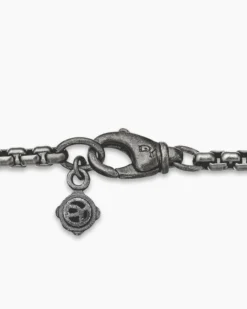 Box Chain Necklace Darkened Sterling Silver, 2.7mm