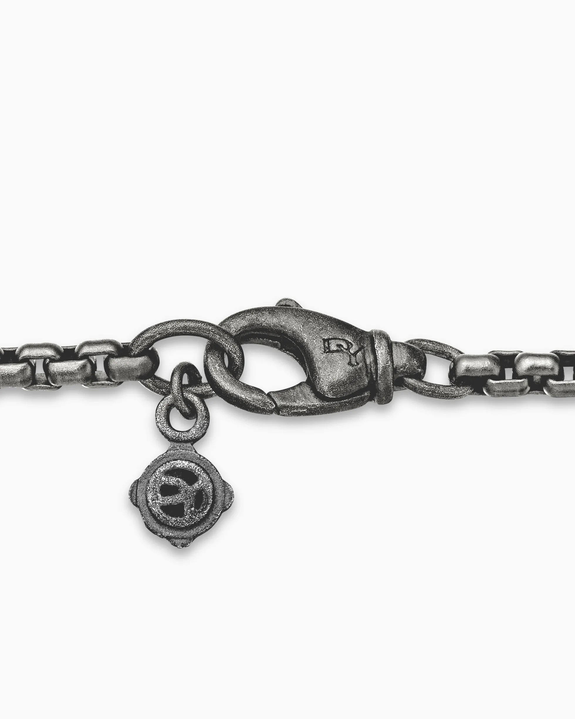 Box Chain Necklace Darkened Sterling Silver, 2.7mm