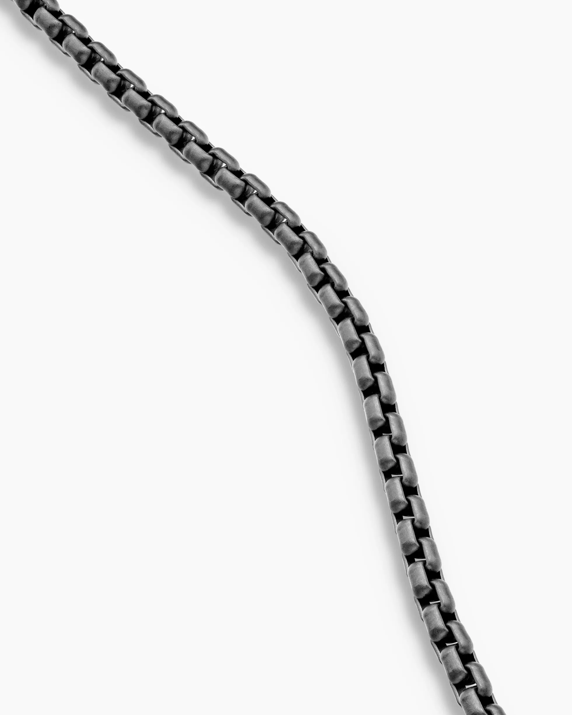 Box Chain Necklace Darkened Sterling Silver, 2.7mm