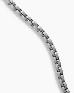 Box Chain Necklace Grey Titanium, 2.7mm