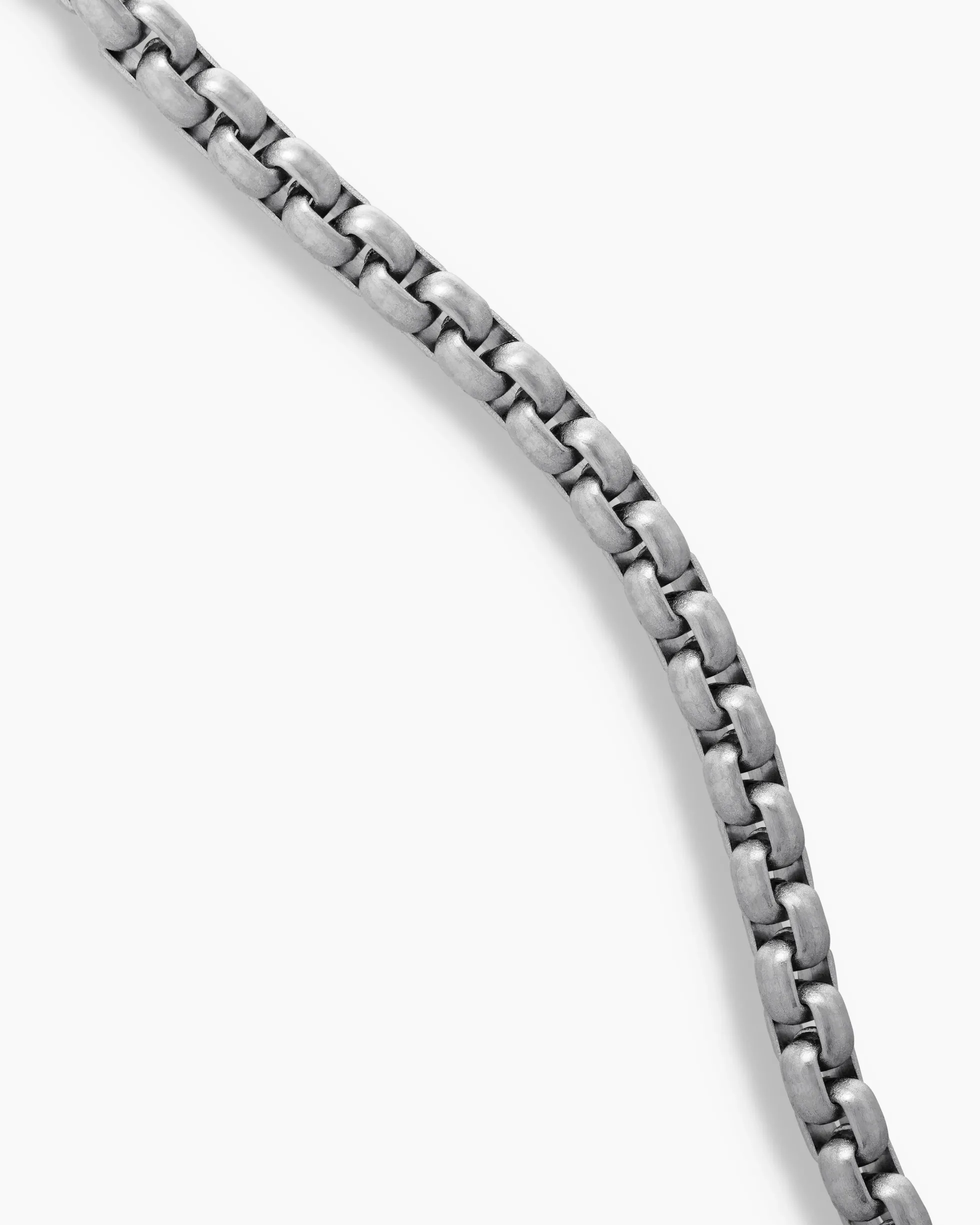 Box Chain Necklace Grey Titanium, 2.7mm