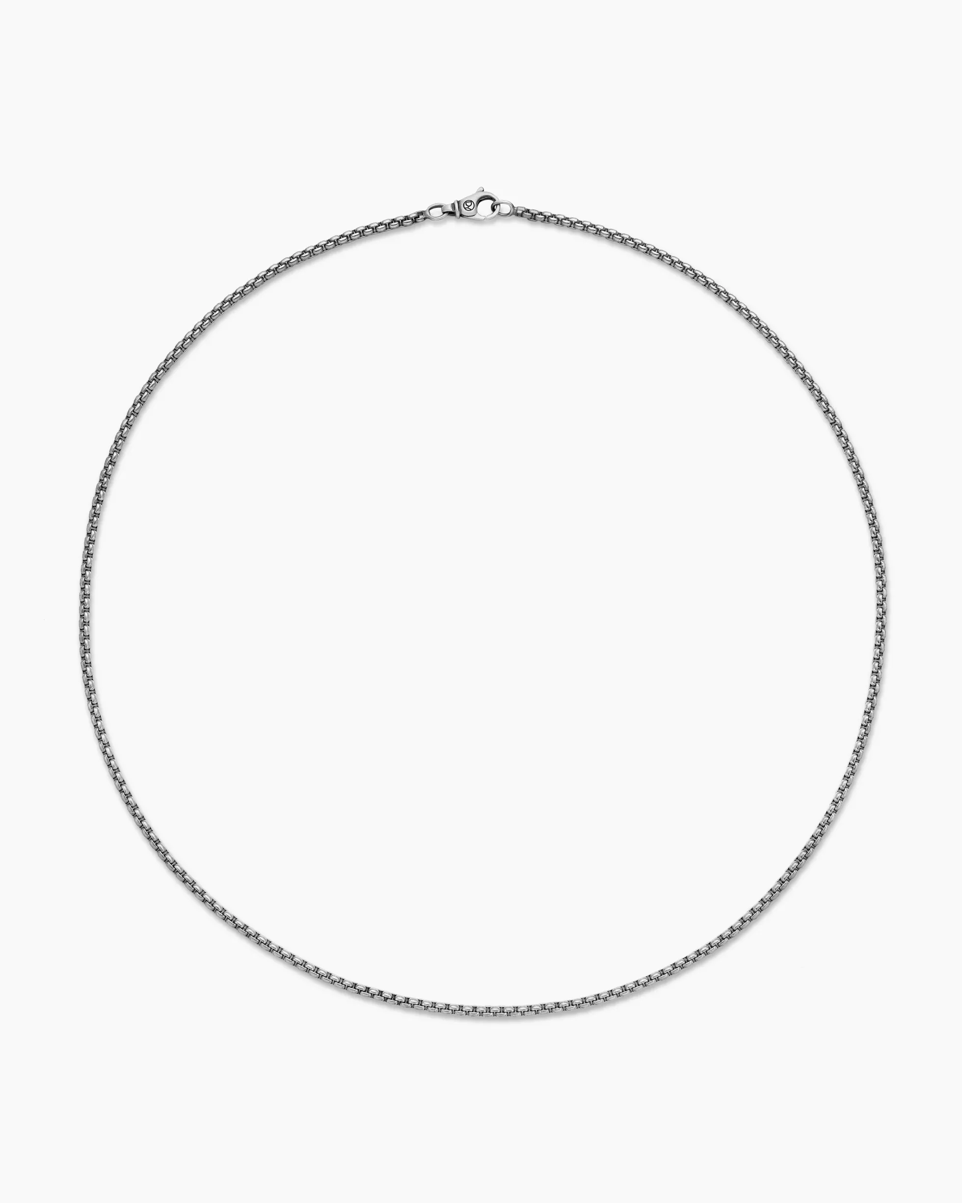 Box Chain Necklace Grey Titanium, 2.7mm
