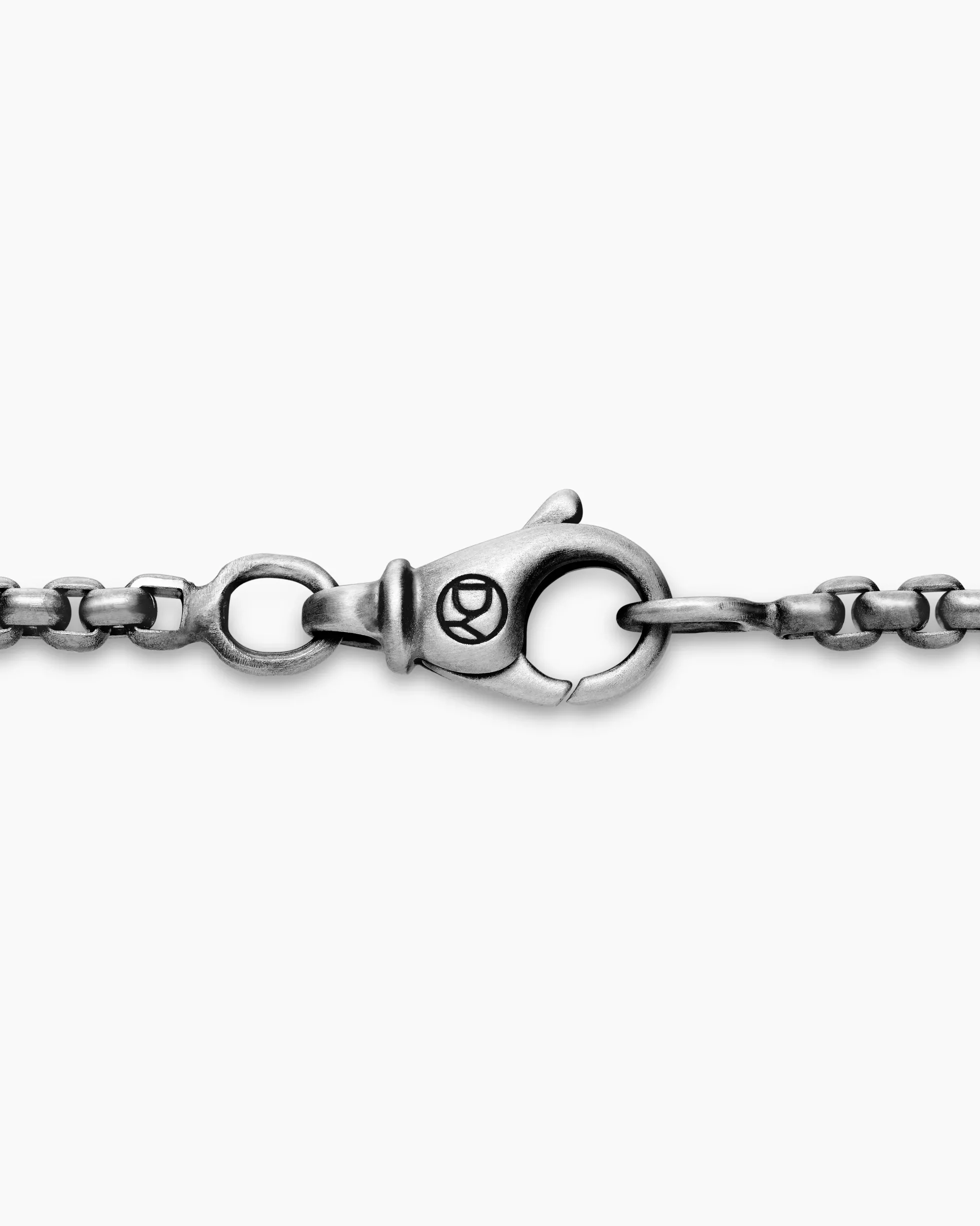 Box Chain Necklace Grey Titanium, 2.7mm