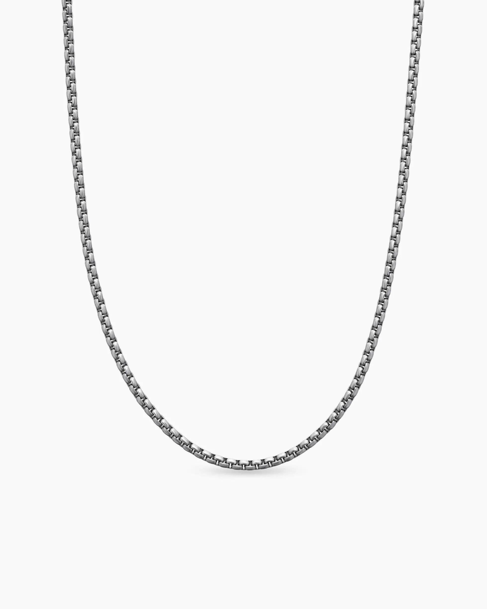 Box Chain Necklace Grey Titanium, 2.7mm