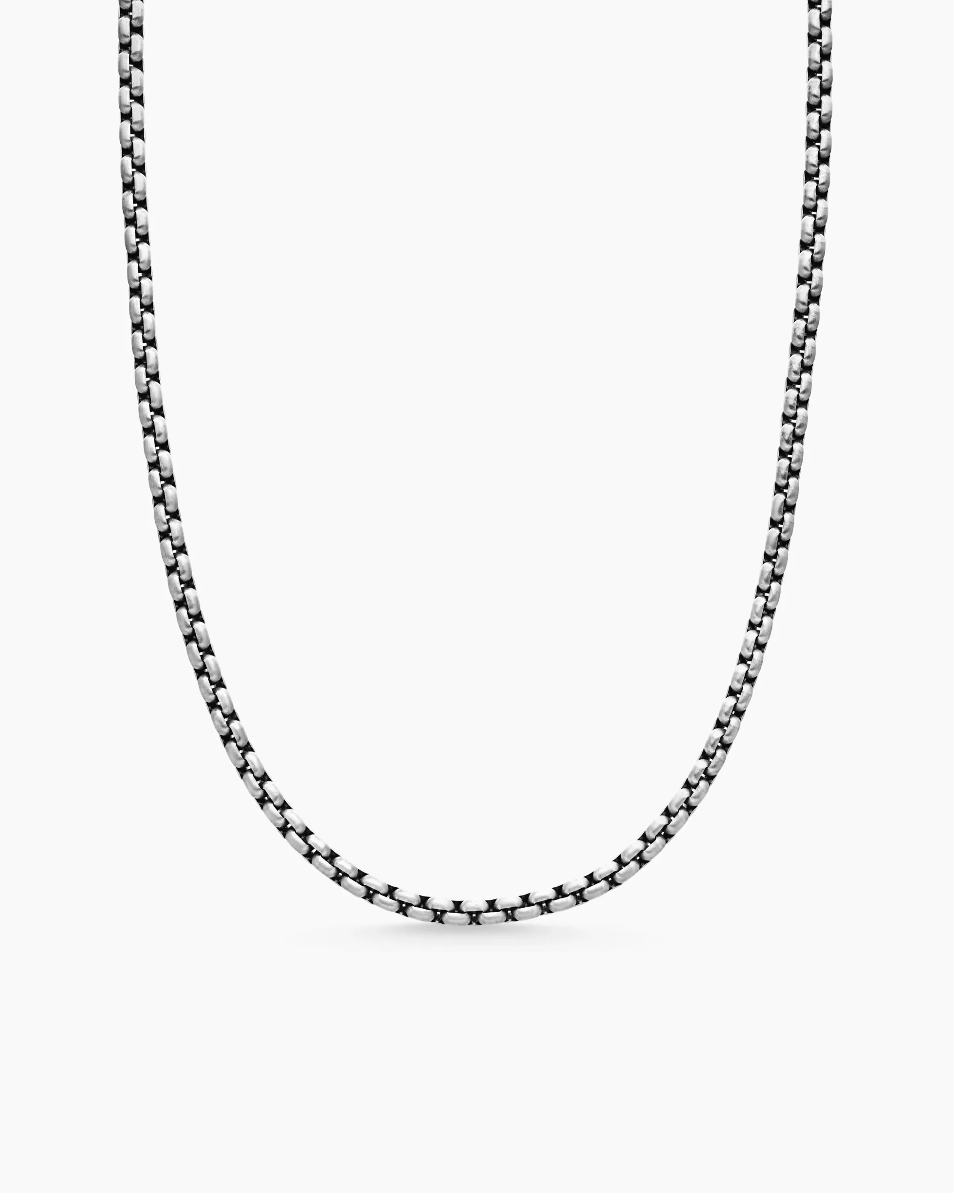 Box Chain Necklace Grey Titanium, 3.6mm