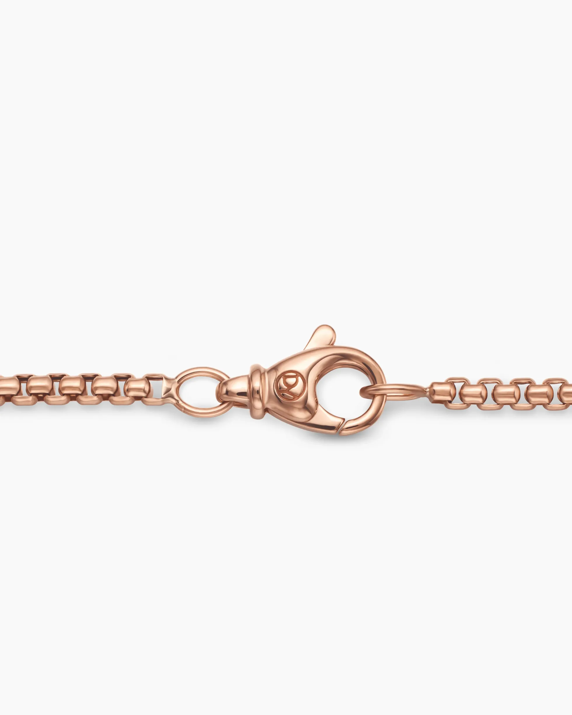Box Chain Necklace 18K Rose Gold, 2.7mm