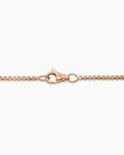 Box Chain Necklace 18K Rose Gold, 1.7mm