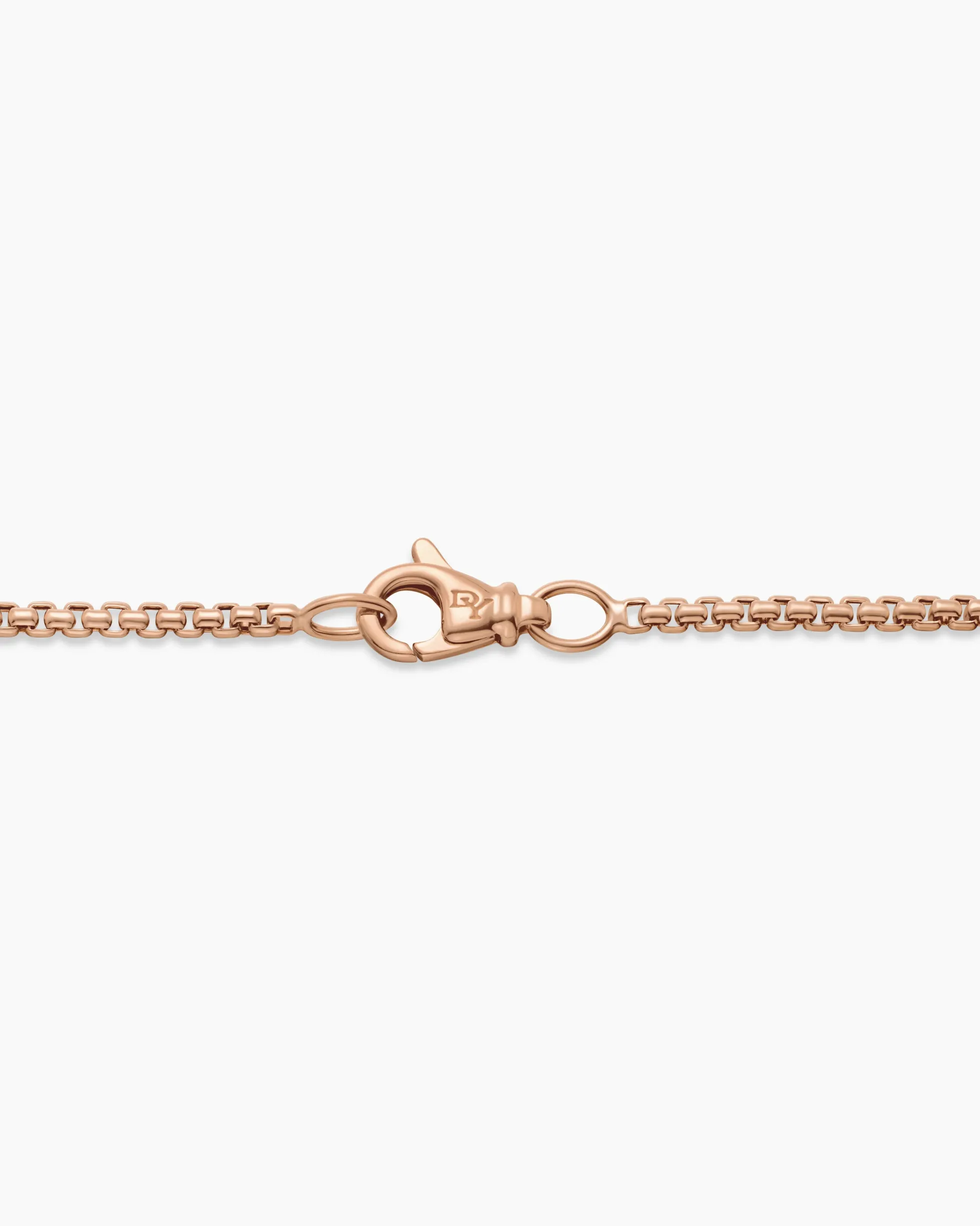 Box Chain Necklace 18K Rose Gold, 1.7mm