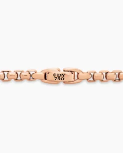 Box Chain Necklace 18K Rose Gold, 5mm