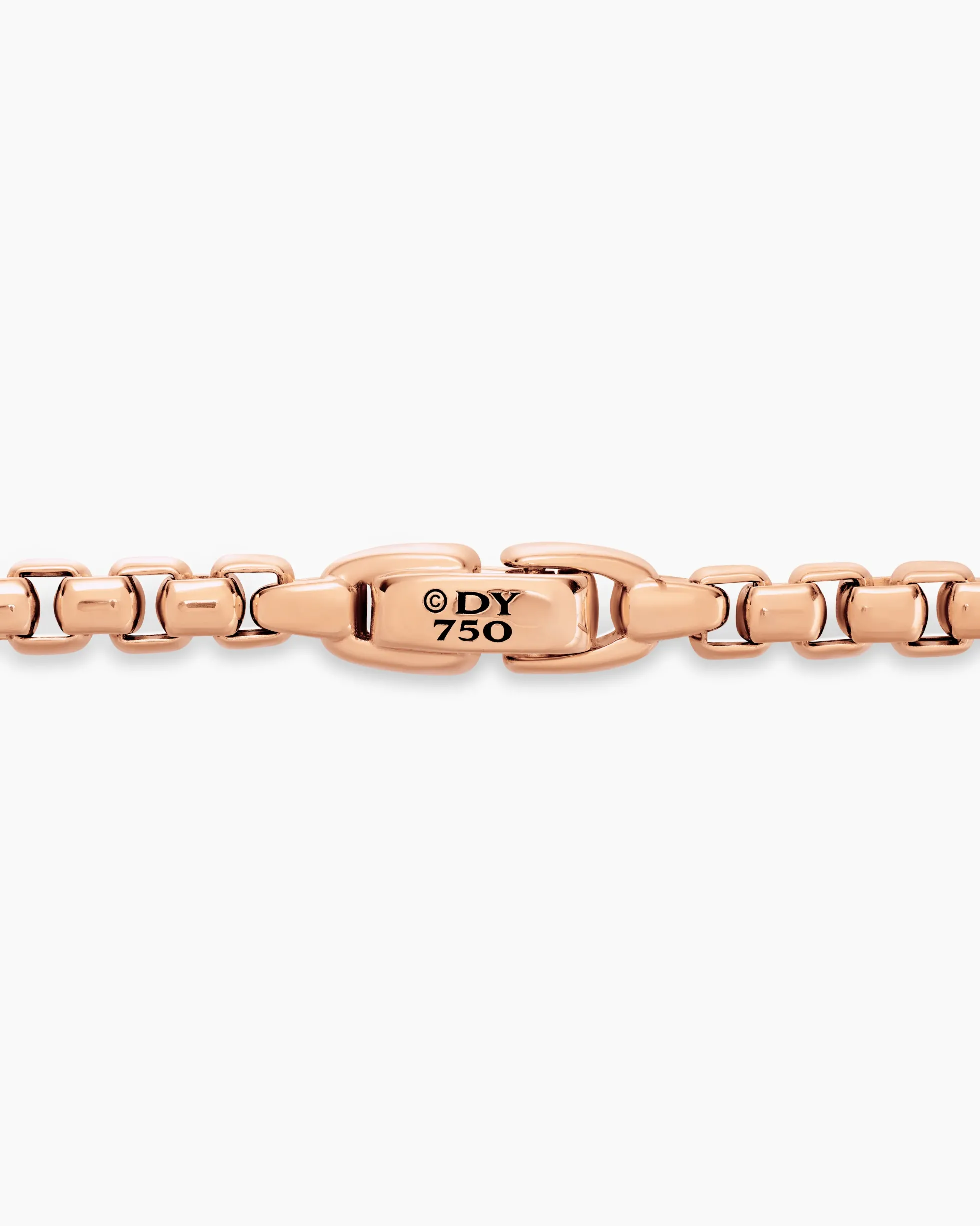Box Chain Necklace 18K Rose Gold, 5mm