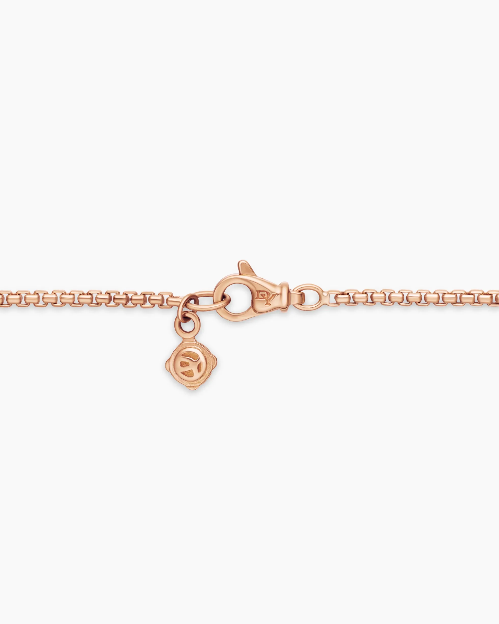Box Chain Necklace 18K Rose Gold, 1.7mm