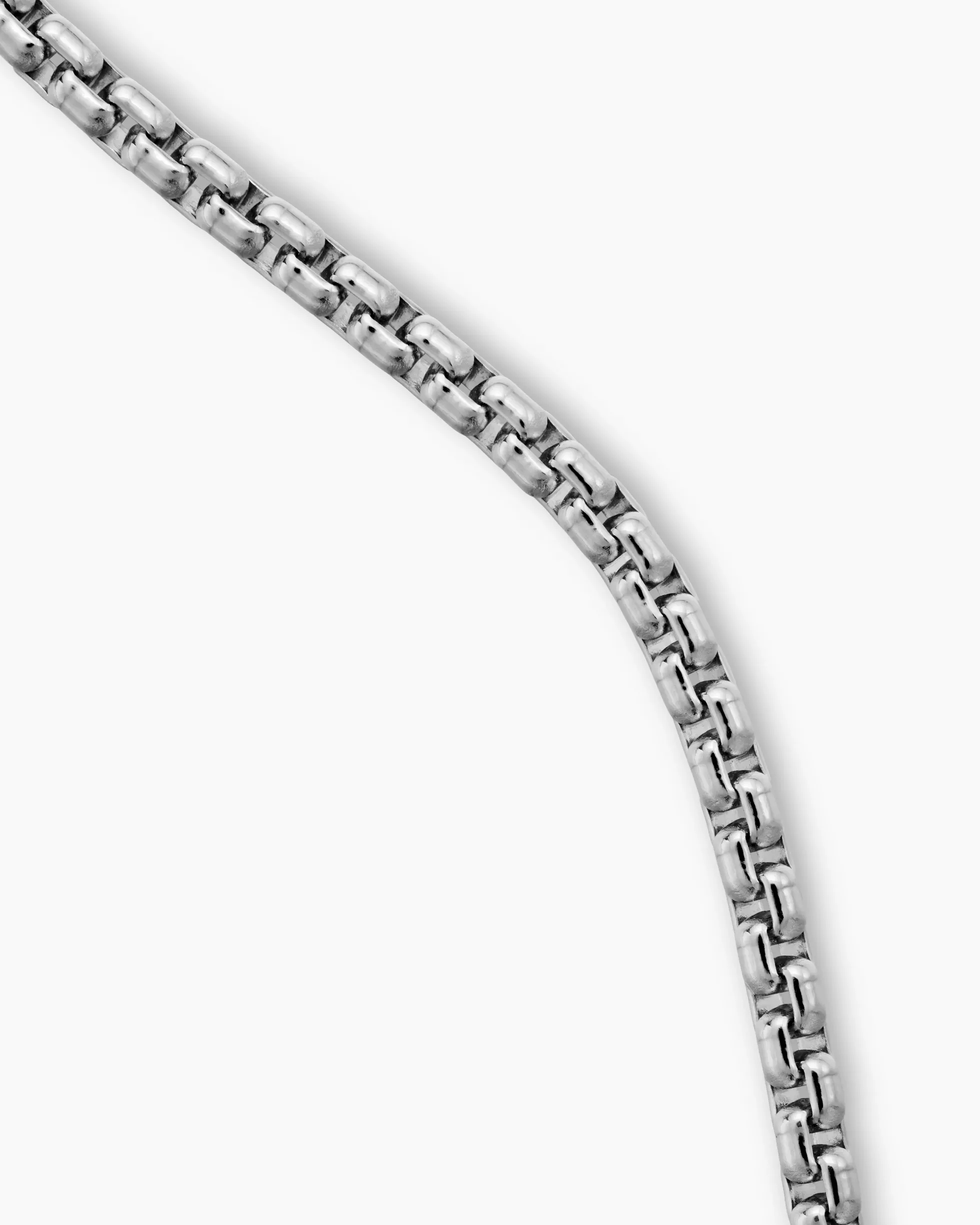 Box Chain Necklace 18K White Gold, 1.7mm
