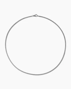 Box Chain Necklace 18K White Gold, 2.7mm
