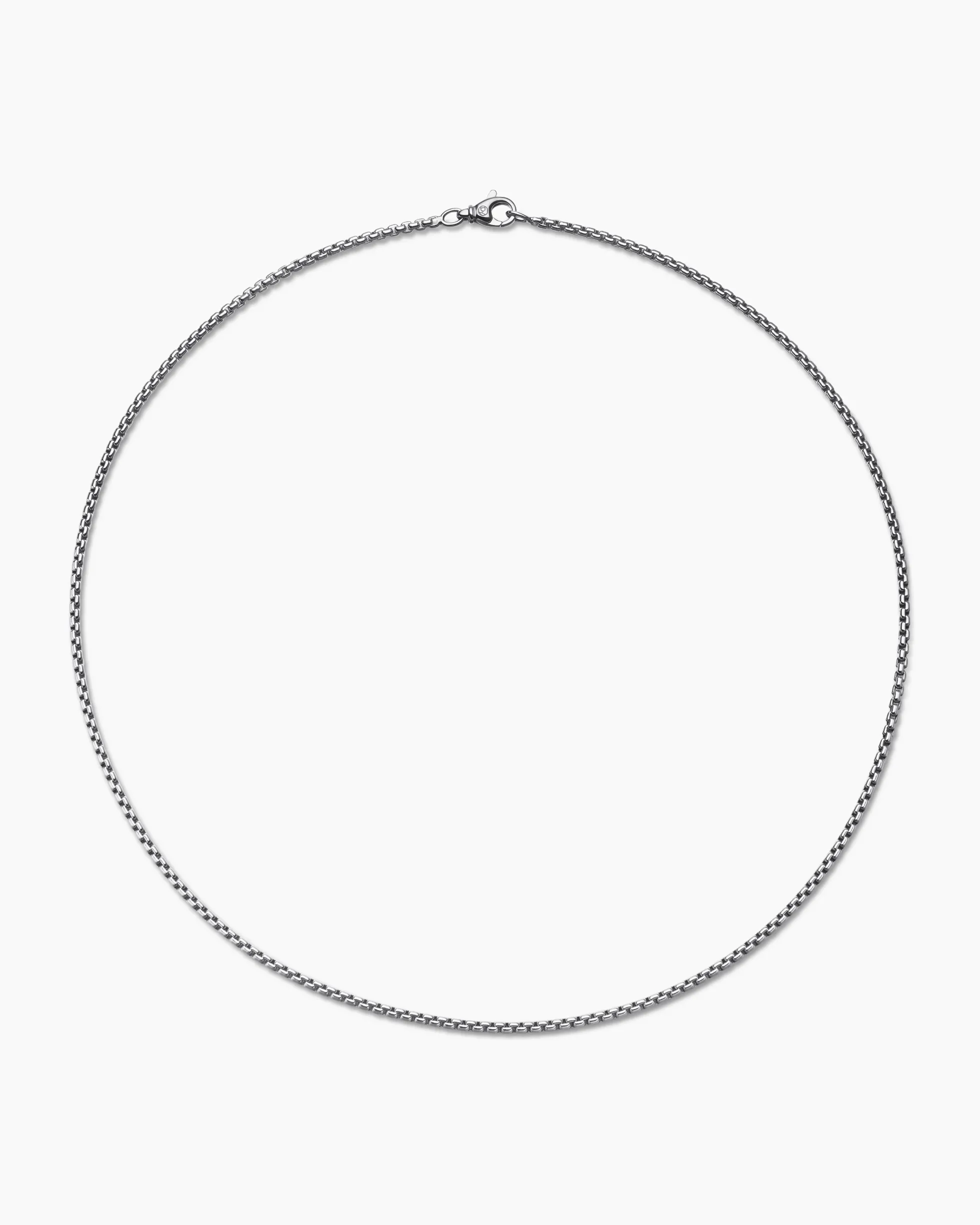 Box Chain Necklace 18K White Gold, 2.7mm