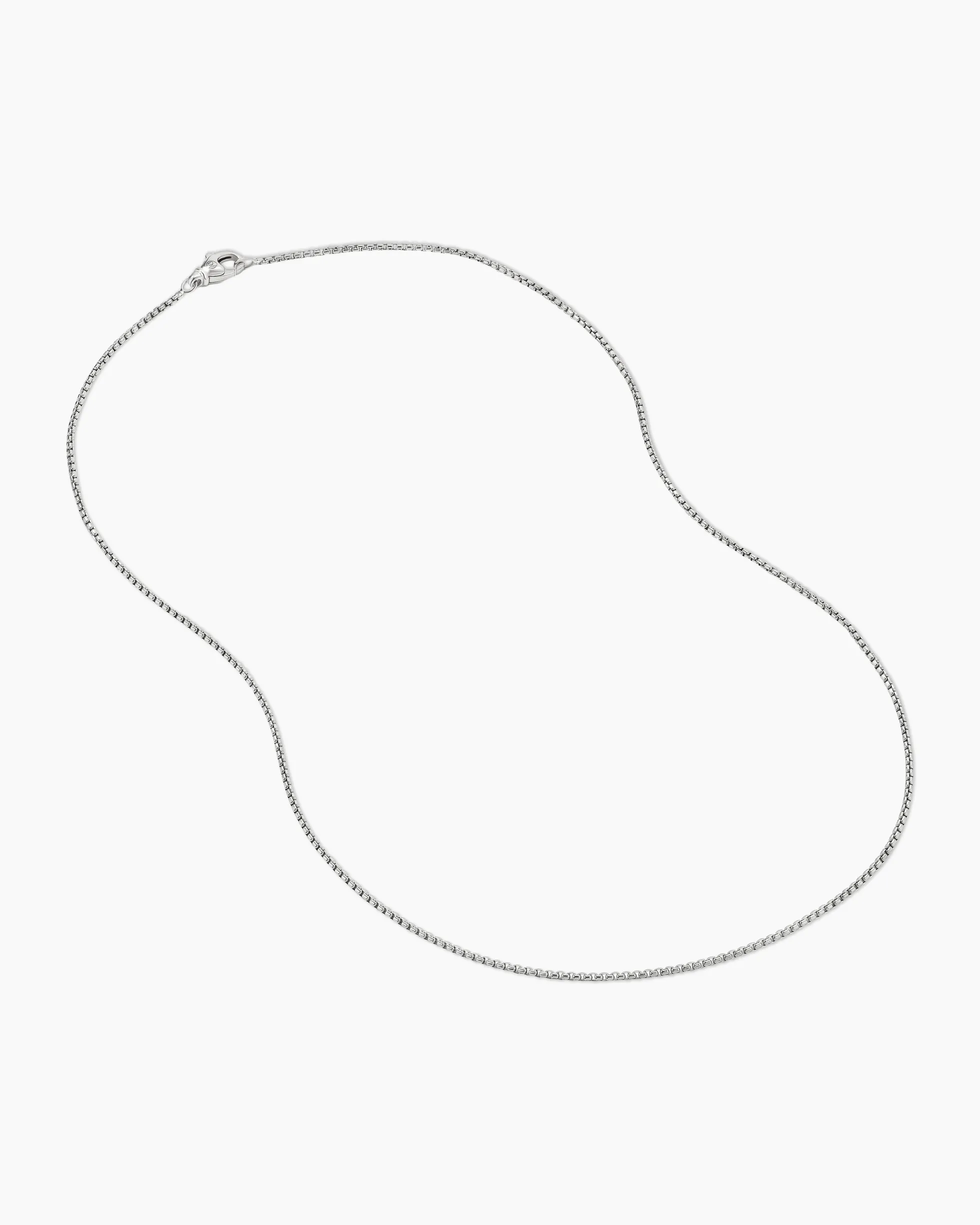 Box Chain Necklace 18K White Gold, 1.7mm