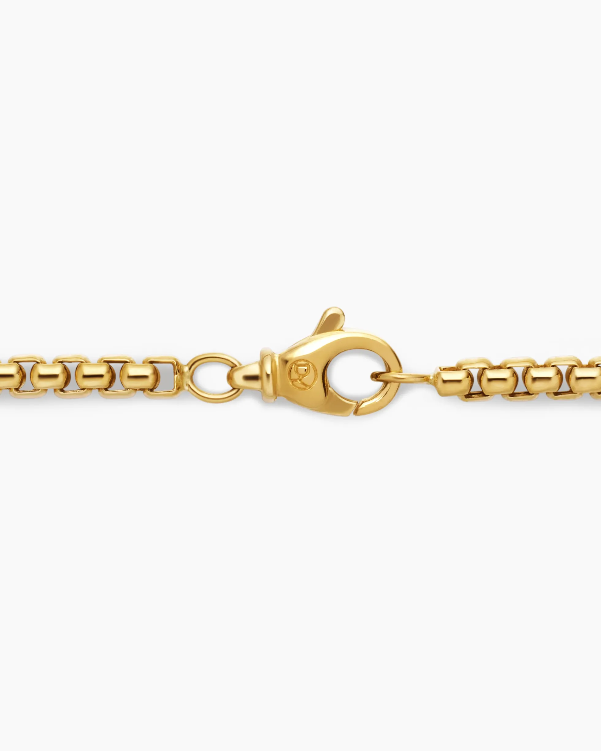 Box Chain Necklace 18K Yellow Gold, 3.4mm