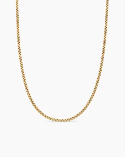 Box Chain Necklace 18K Yellow Gold, 2.7mm