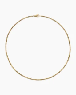 Box Chain Necklace 18K Yellow Gold, 2.7mm
