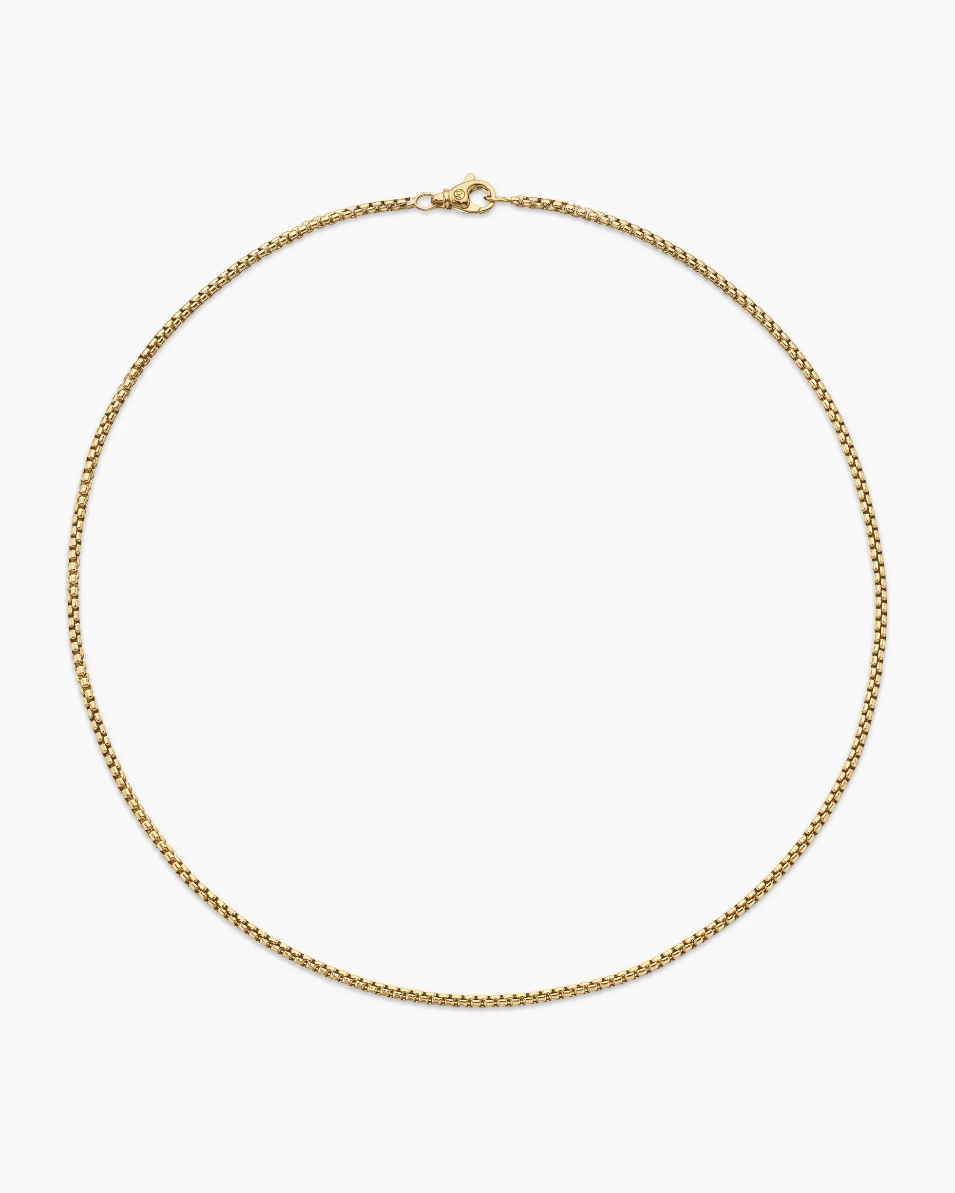 Box Chain Necklace 18K Yellow Gold, 2.7mm