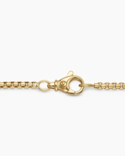 Box Chain Necklace 18K Yellow Gold, 2.7mm