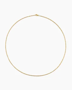 Box Chain Necklace 18K Yellow Gold, 1.7mm