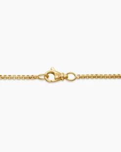 Box Chain Necklace 18K Yellow Gold, 1.7mm