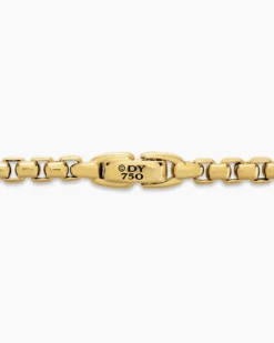 Box Chain Necklace 18K Yellow Gold, 5mm