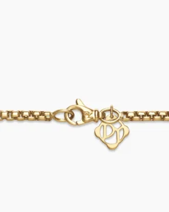 Box Chain Necklace 18k Yellow Gold, 2.7mm
